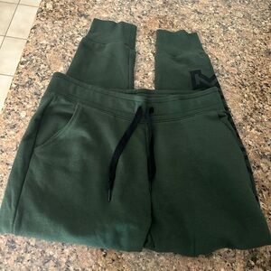 PINK Victoria's Secret Dark Green cuffed joggers like new condition